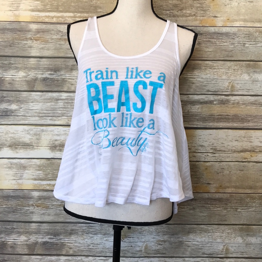 Blogilates Train Like A Beast Racerback Flowy Tank